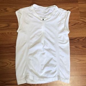 Vest like pull over top with quarter zip